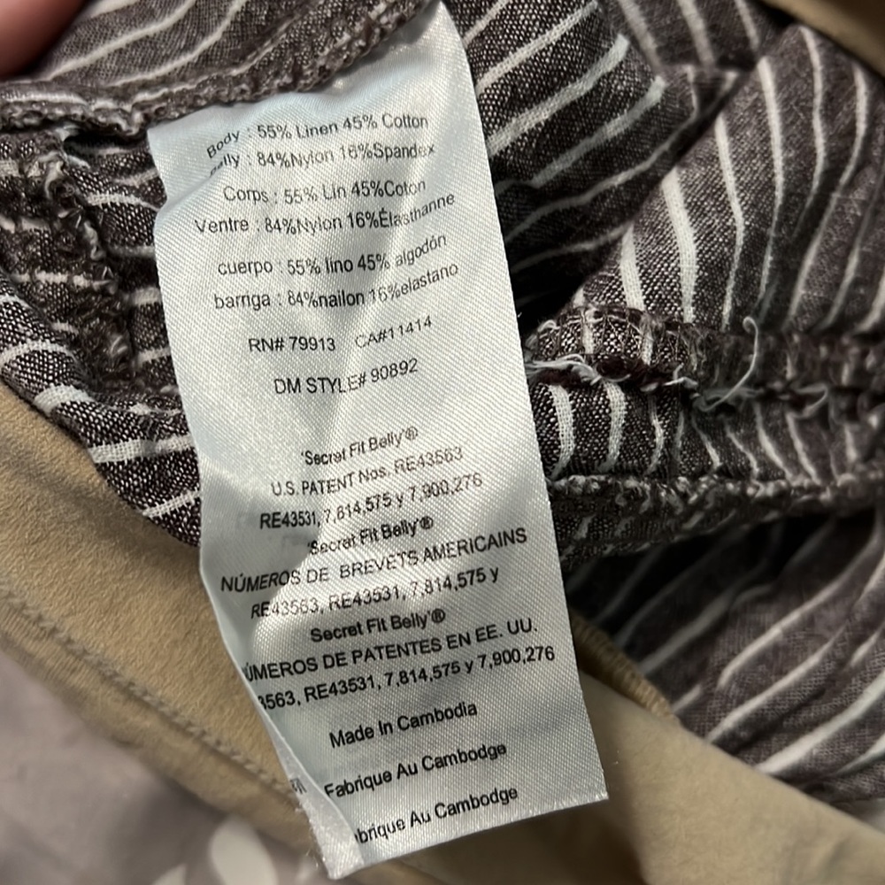 Linen Maternity Pants - Picture 3 of 5